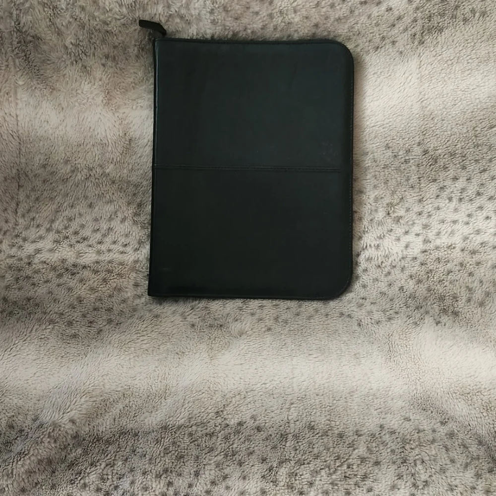 Black Leather Portfolio Case